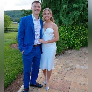 White Midi Slip Dress with bow